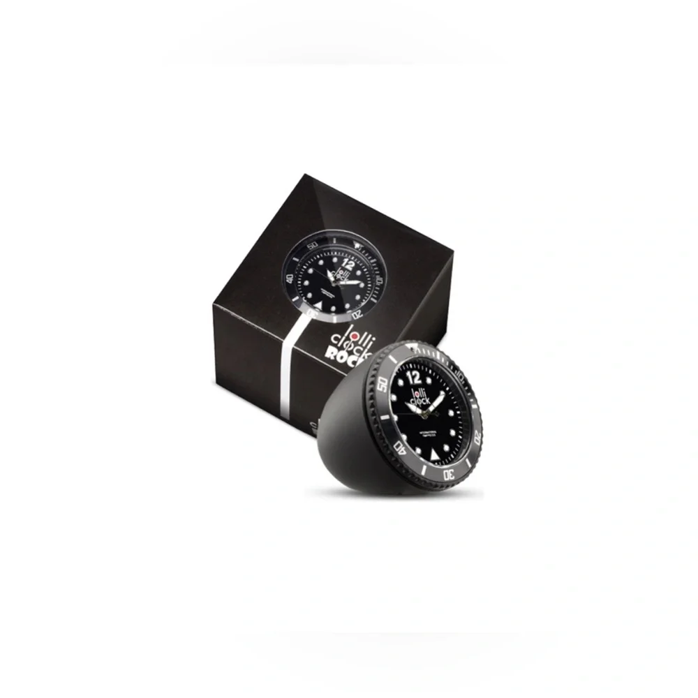 Lolli Clock Rock, Table Watch- Black
